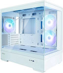 Zalman P30 Gaming Mini Tower Computer Case with Window Panel White