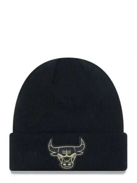 Badge Bulls Beanie Unisex Beanie Knitted in Black color