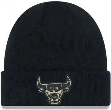 Badge Bulls Beanie Unisex Beanie Knitted in Black color