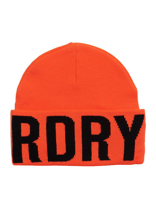 D4 Sdry Branded Knitted Beanie Hat Beanie Unisex Beanie Knitted in Orange color