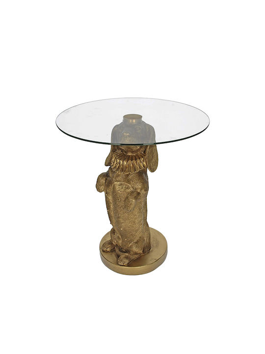 Round Glass Side Table '''' L45xW40cm