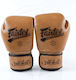 Fairtex Boxing Gloves made of Synthetic Leather for Match Brown