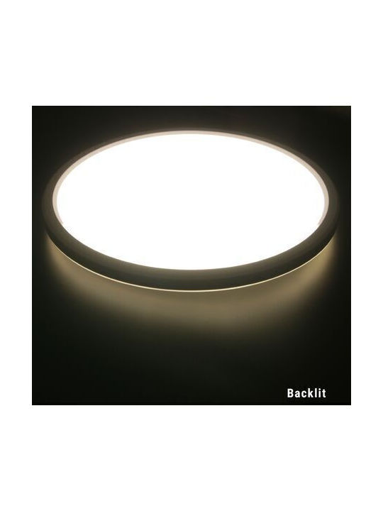 Adeleq Πλαφονιέρα Οροφής με Ενσωματωμένο LED σε Λευκό χρώμα