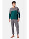 Minerva Men's Winter Pajamas Set Green