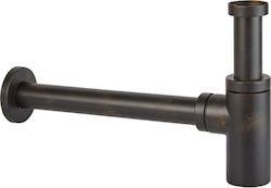 Armando Vicario Messing Siphon für Spülbecken Schwarz