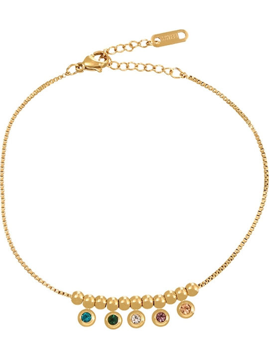 Callajewels Επιχρυσωμένη Αλυσίδα Ποδιού από Ατσάλι