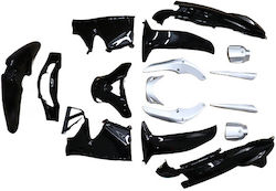 Motorcycle Plastic Set for Modenas Kristar 125 Black 18pcs