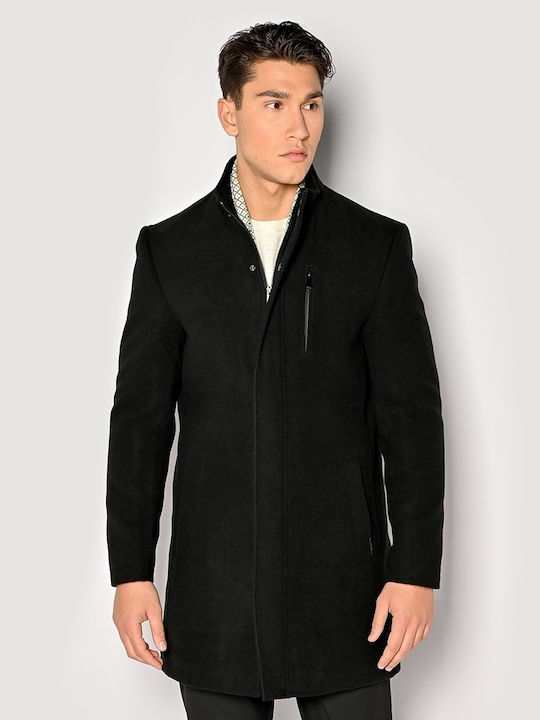 Sogo Men's Half Coat Black