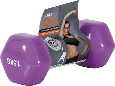 Amila Vinyl Hexagon Dumbbell 1 x 1.5kg