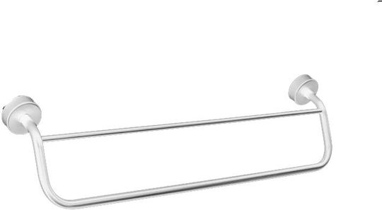 Kapitan Calea ferată de Baie Simplă De Perete cu șuruburi ​40x40cm Inox Albă