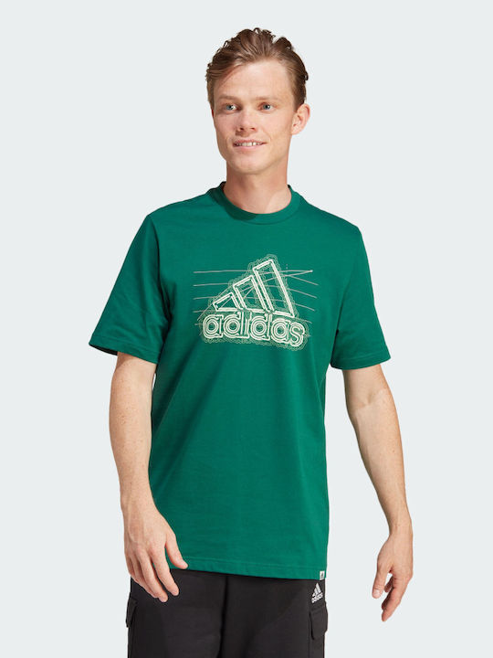 Adidas Ανδρικό T-shirt Κοντομάνικο Πράσινο