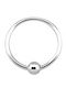 Polytimo Nose Hoop Earring in 14K White Gold 8mm