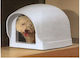 Bau Dog House Plastic Igloo Indoor White 36x54x38.5cm