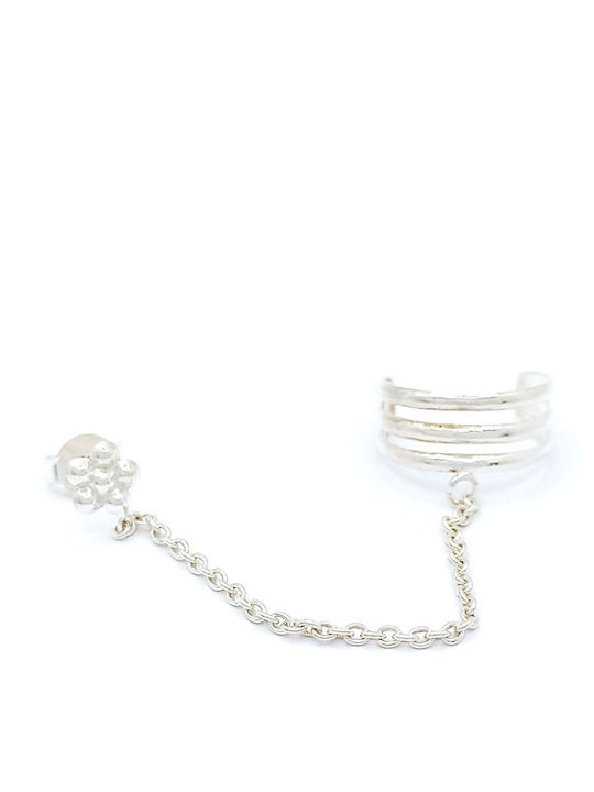 PS Silver Einzelner Ohrring Cuff aus Silber