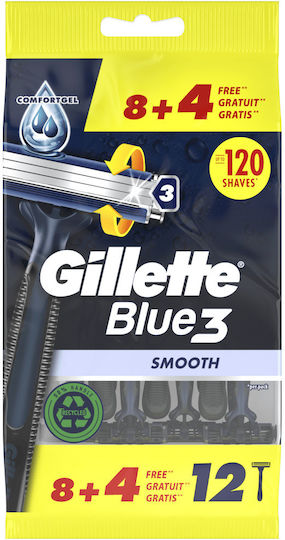 Gillette Бръсначки за еднократна употреба с 3 остриета и лубрикантна лента за чувствителна кожа 8бр