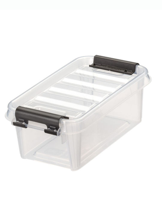 Διάφανο Plastic Storage Box with Lid Transparent 0.3lt 1pcs