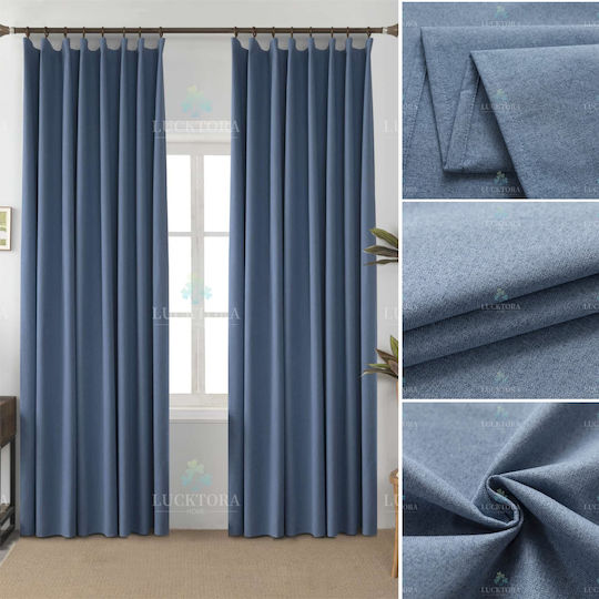 Lucktora Curtain with Grommets Blue 270x265cm