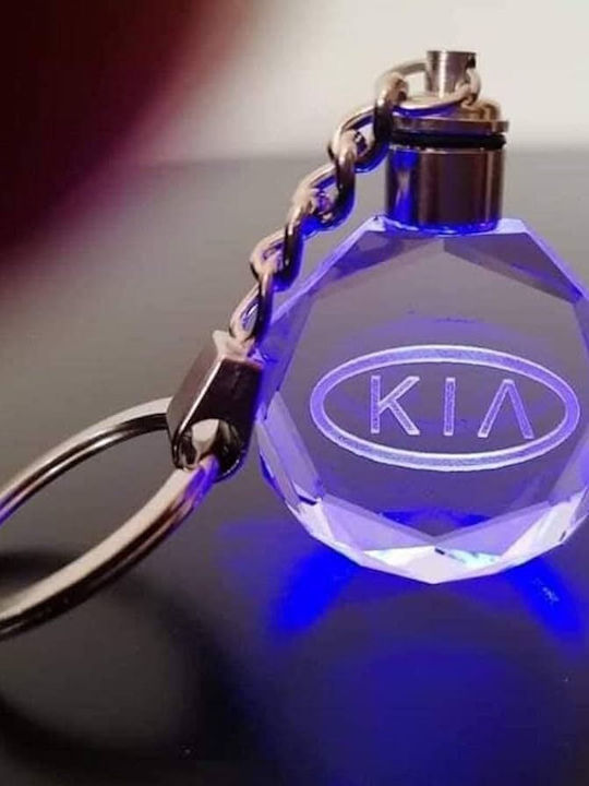 Μπρελόκ Γυάλινο με Led Διάφανο