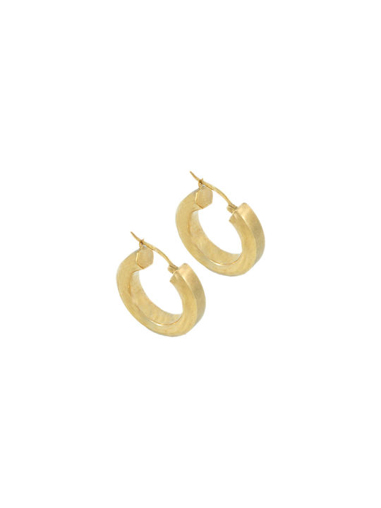 Earrings Hoops made of Gold 14K