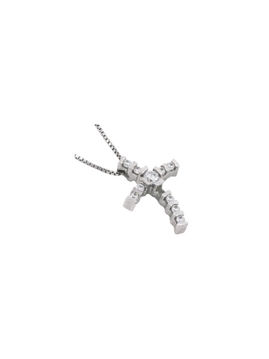 Women's White Gold Cross 14K with Chain