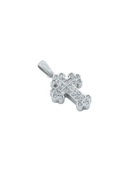 White Gold Cross 14K