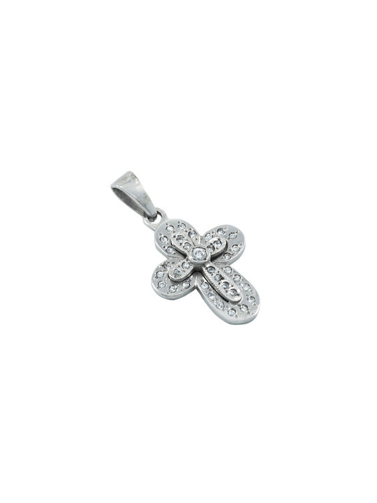 White Gold Cross 14K