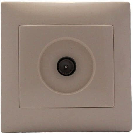 Redled Stinel Πρίζα Κεραίας Τηλεόρασης Διελεύσεως σε Μπεζ χρώμα 27484