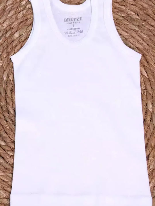 Trendy Shop Kinder Unterhemd Tank-Top Weiß 1Stück