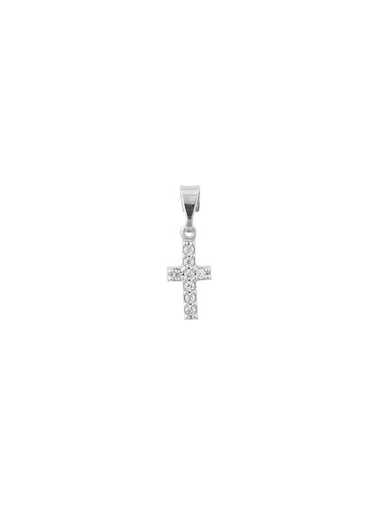 Women's White Gold Cross 14K