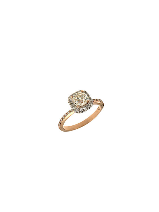 Δημιουργικό Βιλδιρίδης Single Stone Ring made of Gold 18K with Diamond