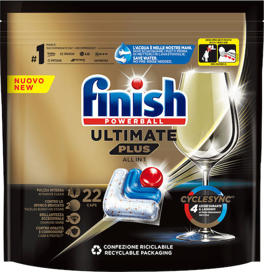 Finish Ultimate Plus 22 Dishwasher Capsules