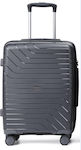 Nautica Medium Travel Suitcase Hard Grey with 4 Wheels Height 65cm