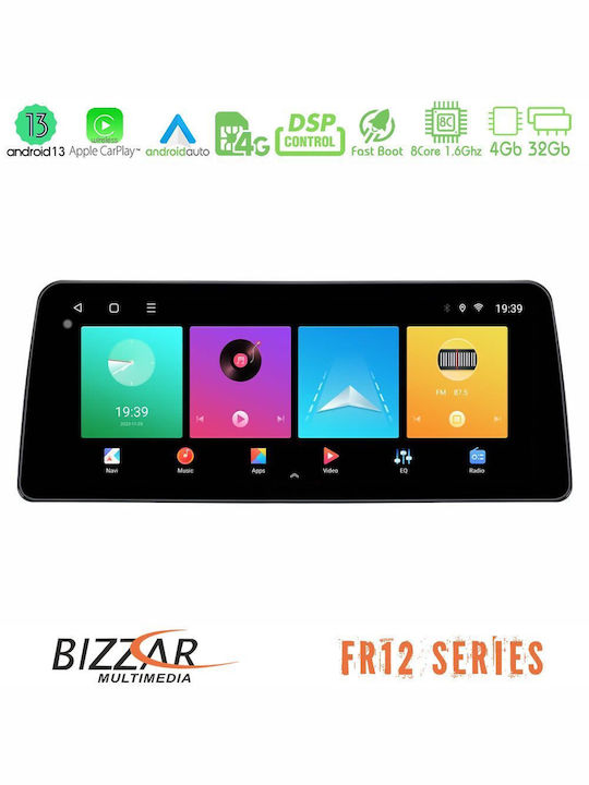 Bizzar Автомобилна Аудио Система (Блутут/USB/WiFi/GPS/Apple-Carplay/Android-Auto) с Тъчскрийн 12.3"