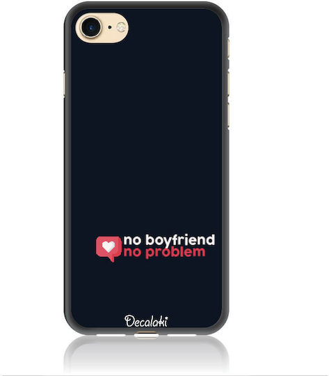 Se 2020 Se 2022 No Boyfriend No Problem Back Cover Tempered Glass / Silicone Multicolour (iPhone SE 2022/2020)
