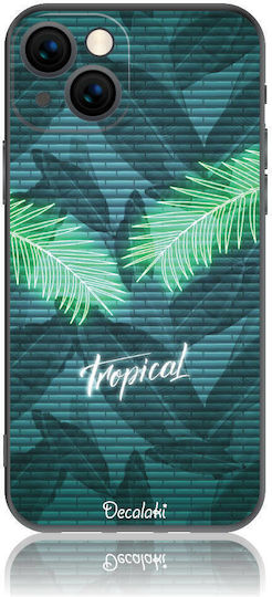 Tropical Bomb Back Cover Tempered Glass / Σιλικόνης Πράσινο (iPhone 13)