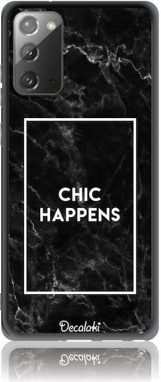 Chic Happens Back Cover Tempered Glass / Σιλικόνης Πολύχρωμο (Galaxy Note 20)