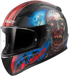 LS2 Ff353 Rapid Ii Zombie Gloss Black/Red Motorradhelm Volles Gesicht DOT / ECE 22.06 1300gr