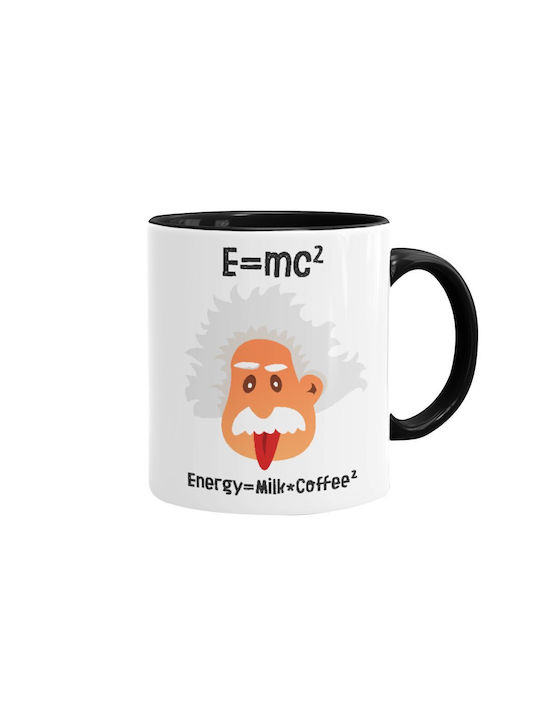 Koupakoupa E=mc2 Energy = Milk*coffe Mug Ceramic Black 330ml 1pcs