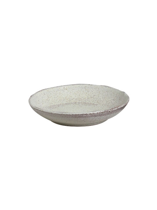 Porto Brasil Organic Pistache Porto Brasil Plate Soup Ceramic Green with Diameter 22.5cm