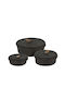 Atmosphera Box Decorative Basket Wicker with Lid & Handles Black