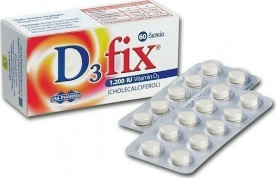 UNI-PHARMA D3 Fix 1200iu 60 Ταμπλέτες