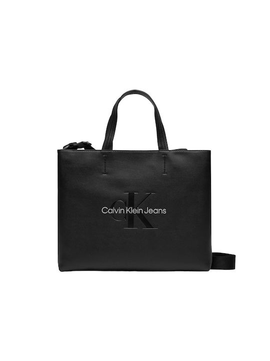 Calvin Klein Sculpted Women's Bag Tote Hand Black