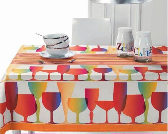 Mc Decor Τραπεζομάντηλο Vallesusa Πορτοκαλί-Κόκκινο 150x220εκ.