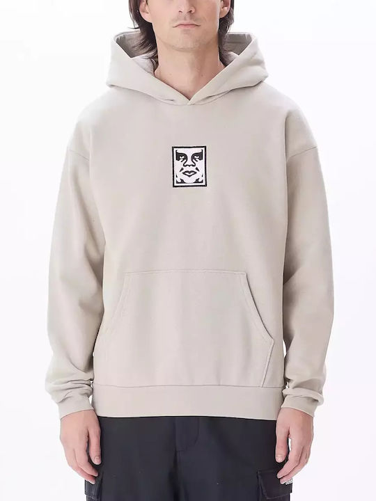 Obey Extra Heavy Sweatshirt with Hood Silver Grey
