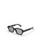 Retrosuperfuture Caro Sunglasses with Gray Plastic Frame and Gray Lens CARO-HQJ