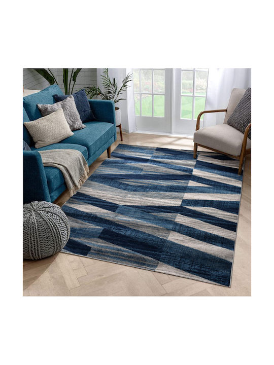 Vincenza Rug Rectangular Grey-D.Blue - HE156