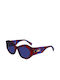 Liu Jo Women's Sunglasses with Brown Tartaruga Horn-Rimmed Frame and Blue Lenses