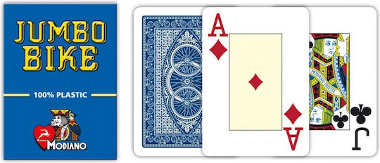 Modiano Bike Trophy Τράπουλα Πλαστική για Poker Μπλε