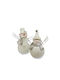 Angiolina Christmas Ceramic Figure SNowman White 15x15cm 2pcs