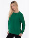 Korinas Fashion Women's Long Sleeve Sweater Green